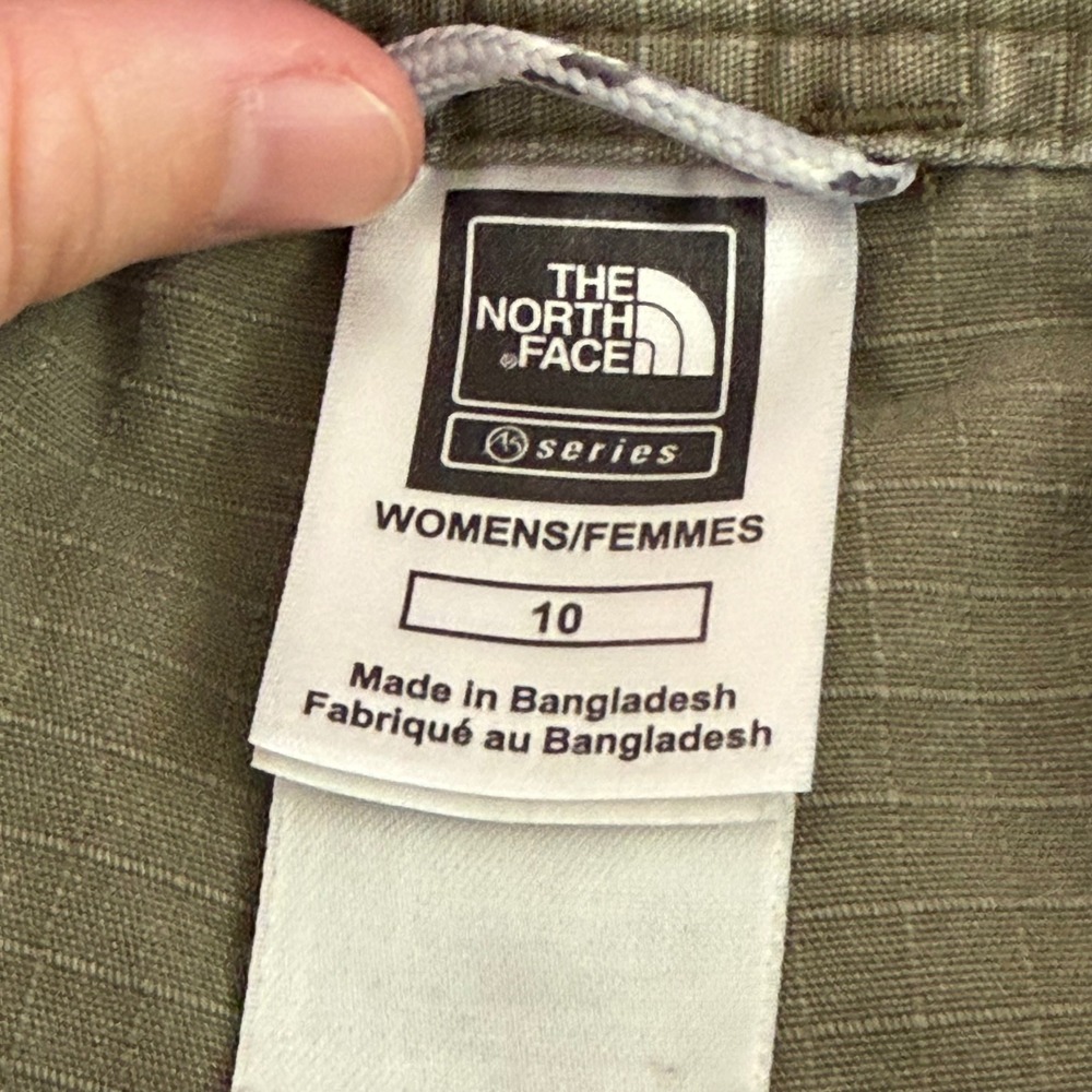 The North Face Hiking Shorts Womens 10 Olive Green Cargo Ripstop A Series AH1S - Picture 10 of 11